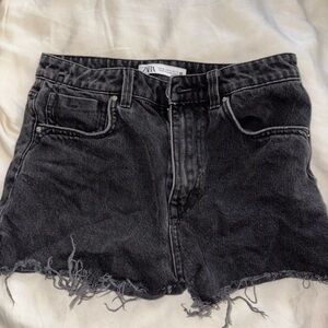 Zara Black Denim Shorts